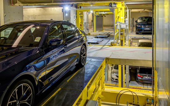 Automated parking system in Sydney, Australia. 