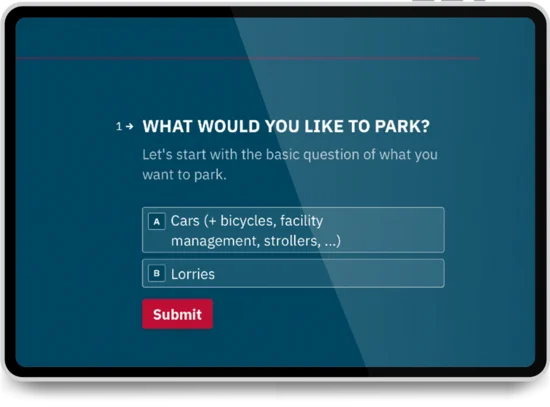 Productfinder for Car Park Solutions