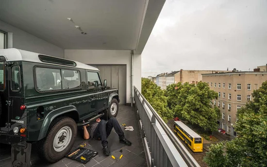 Car Loft project in central Berlin. 